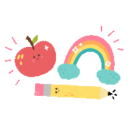Back To School Rainbow Sticker