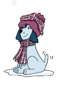 agnesjohanna dog snow winter walk Sticker