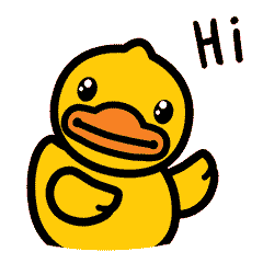 Rubber Duck Hello Sticker by B.Duck
