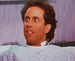 Scared Seinfeld GIF