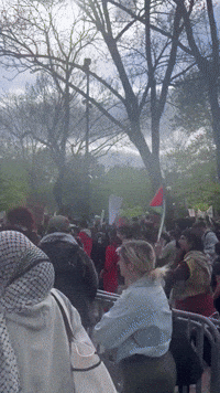Pro-Palestinian Protesters Chant at University of Pennsylvania
