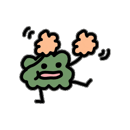 TurleyTurley giphygifmaker character cheering 캐릭터 Sticker