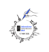 Usk Sticker by Urban Sketchers