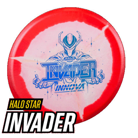 Disc Golf Invader Sticker by Innova Discs