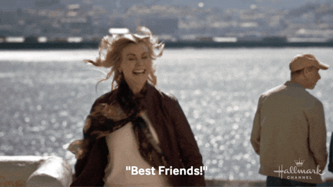 Best Friends Hug GIF by Hallmark Channel