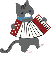Cat Piano Sticker by Miss Patina