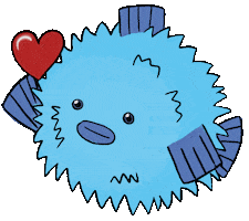 DioChama love heart kawaii animal Sticker