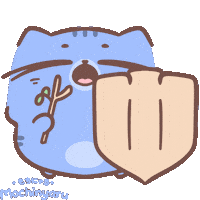 Mochinyaru cat kawaii scream shield Sticker