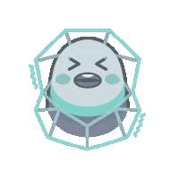 ColorCrewStudios bird shake cold birds Sticker