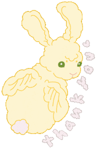 tinypavilion thank you thanks yellow bunny Sticker