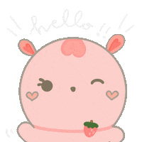 Say Hello Bunny Sticker