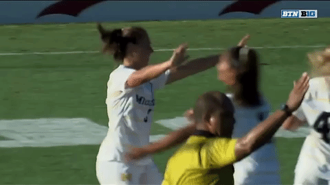 hug michigan women's soccer GIF by Michigan Athletics