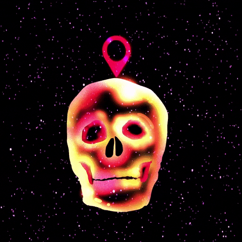 hellouniverse giphyupload space skull mindful GIF
