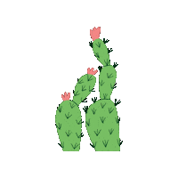 Flower Cactus Sticker by Seattle Chocolate