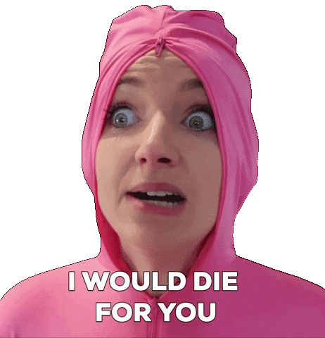 I Would Die For You Sticker by Loryn Powell