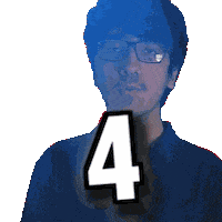 Number Four Sticker