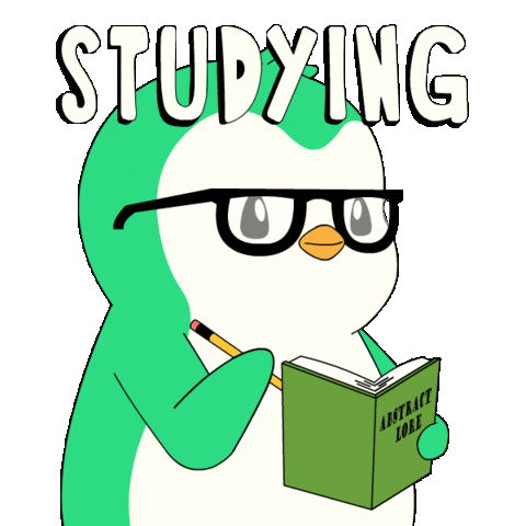Penguin Learn Sticker by Abster