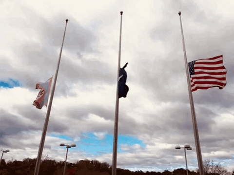 half staff flag GIF