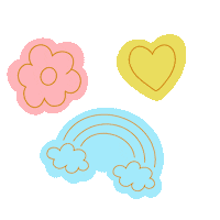 AmoFofurices heart rainbow sweet stickers Sticker