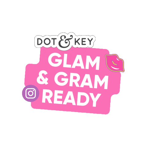 Instagram Kiss Sticker by Dot and Key Skincare