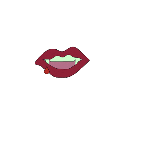 Frau_Zuckerguss hungry lips blood vampire Sticker