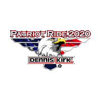 denniskirk usa ride motorcycle patriot Sticker