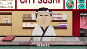restaurant sushi GIF by South Park 