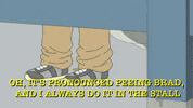 peeing high school usa GIF by Animation Domination High-Def