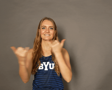 Celebration Y GIF by BYU Cougars