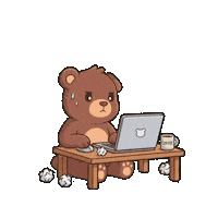 Nervous Coffee Sticker by BEARISH