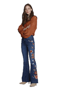 driftwood_jeans flowers shopping jeans denim Sticker