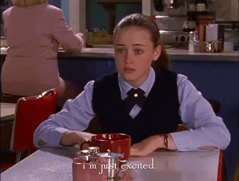 excited season 2 GIF by Gilmore Girls 