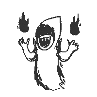 Fire Monster Sticker