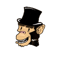 Top Hat Wink Sticker
