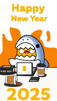 Happy New Year Celebration Sticker by lilpotates