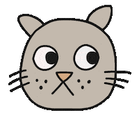 Cat Frown Sticker by Thank You Coffee
