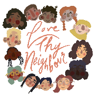 Love Thy Neighbor Jesus Sticker