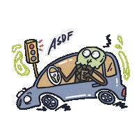 Driving Ice Cream Sticker by Three Folks