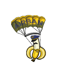 BDTIFreefly banana pilot skydive parachute Sticker