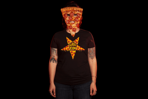 Threadless giphyupload pizza metal worship GIF