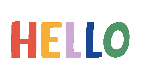 Rainbow Hello Sticker