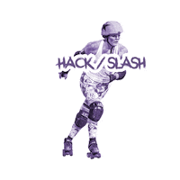 Hack Slash Sticker by Cal Skate Roller Derby
