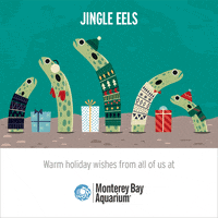 garden eels christmas GIF by Monterey Bay Aquarium