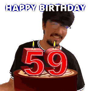 Happy 59Th Birthday Sticker