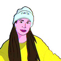 rivkirabinowitz yellow peace podcast hat Sticker