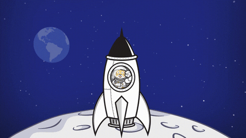 timescaledb giphyupload space moon rocket GIF