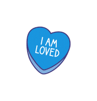 I Am Loved Hearts Sticker by babauba