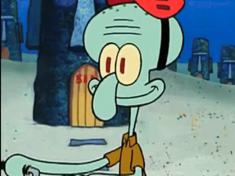 News MEI - Edição 18 - GIF do Lula Molusco, do desenho animado Bob Esponja - fazendo coisas rotineiras como ir ao mercado, dirigir e fazer ginástica.