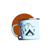 Coffee Camping Sticker by The Pop Up BNB