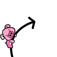 arrow pig Sticker by Carousel